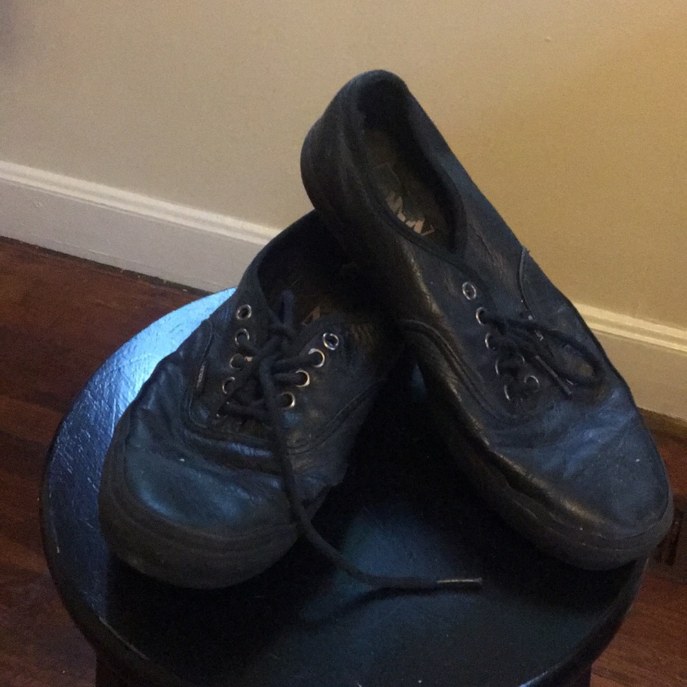 Leather Black Vans